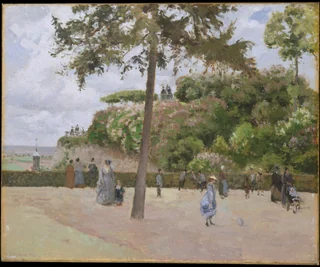 Camille Pissarro — The Public Garden at Pontoise