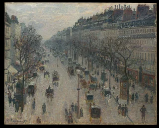 Camille Pissarro — The Boulevard Montmartre on a Winter Morning