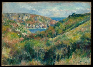 Auguste Renoir — Hills around the Bay of Moulin Huet, Guernsey
