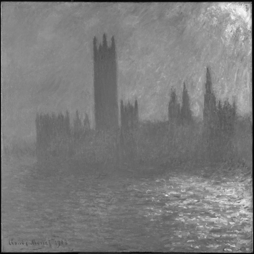 Original grayscale painting used for the decomposition
